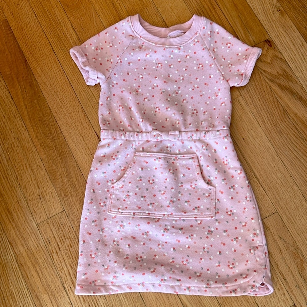 Polka dot sweatshirt dress
